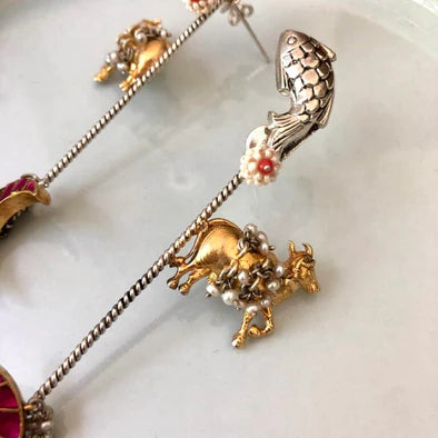 Matsya Nandi Teardrop- Pink
