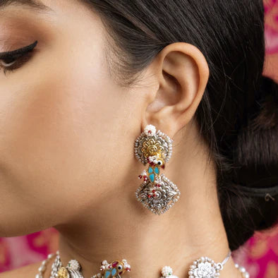 Raziya Earrings (Blue Bird)