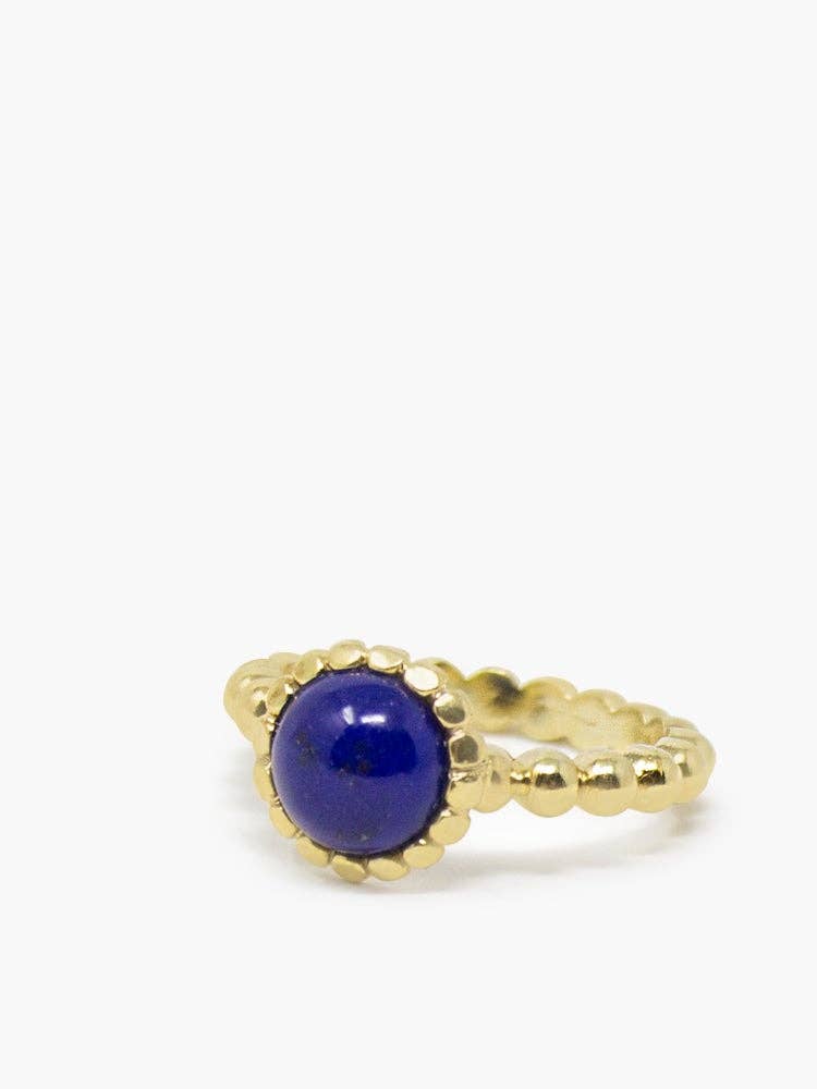 Lapis Beady Stacking Ring