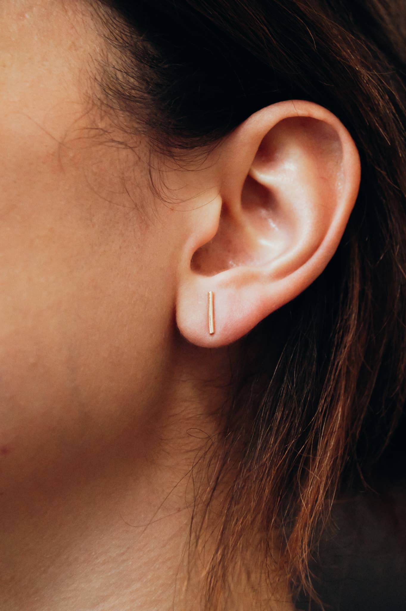 Mini Bar Studs, 14K Gold Fill