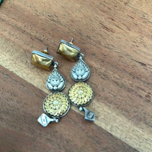 Dual tone Earrings