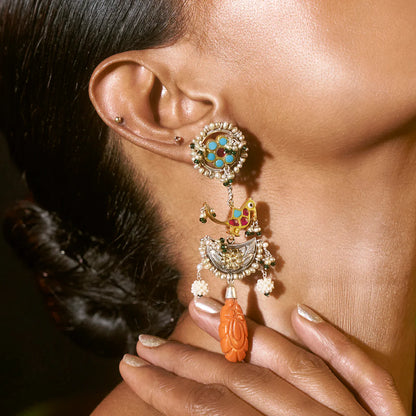 Arzu Earrings Coral