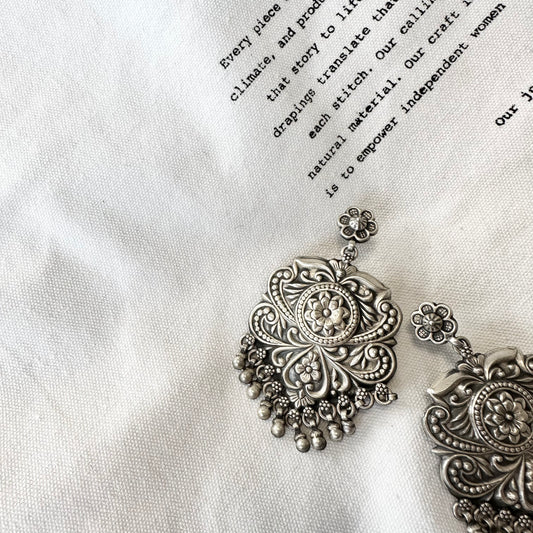 Mizoya Flower Art Embossed Earrings