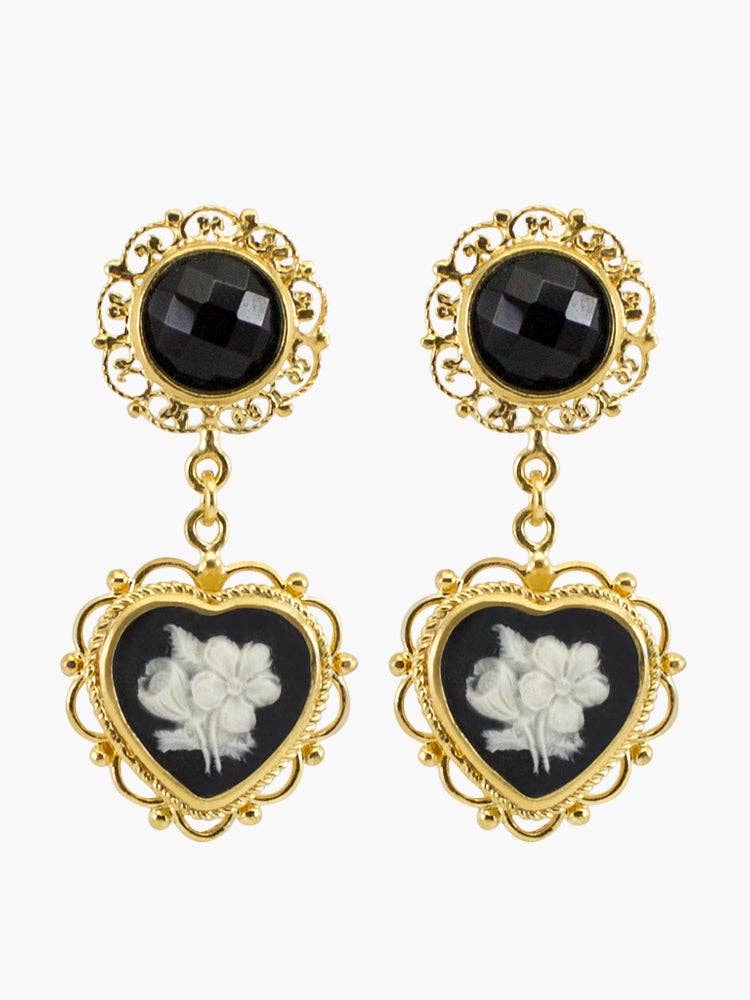 Bouquet Cameo Earrings