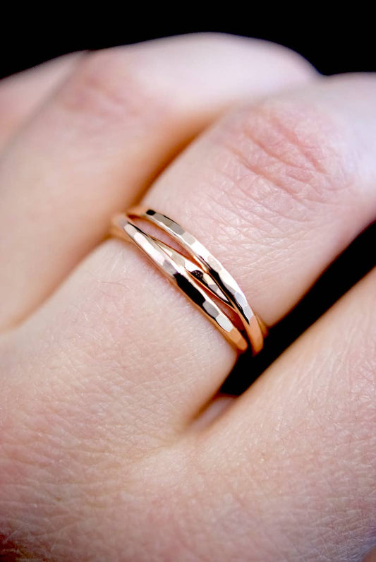 Thin Interlocking Set of 3 Rings