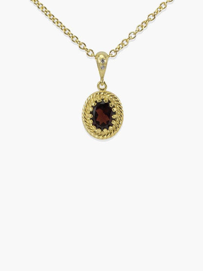 Luccichio Garnet Pendant Necklace
