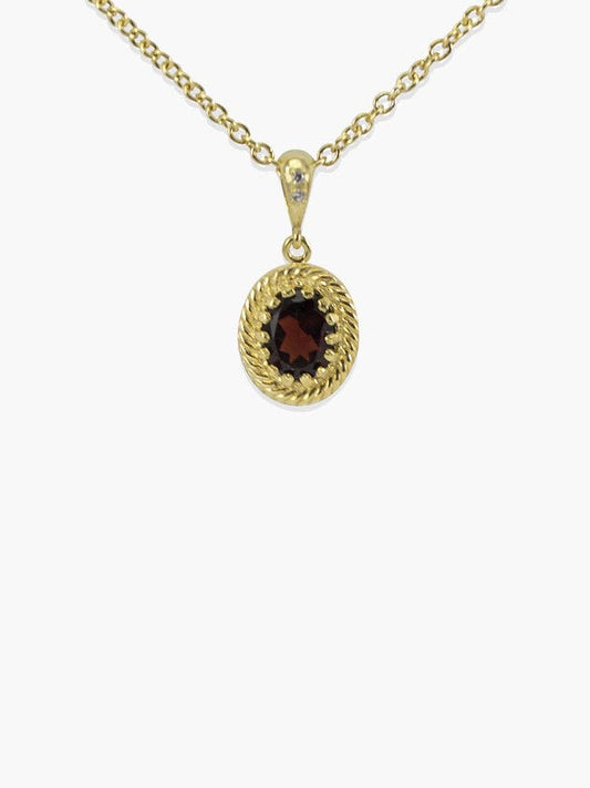 Luccichio Garnet Pendant Necklace