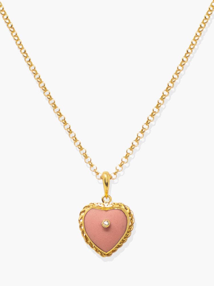 Lovelight Gold-Plated Pink Heart Necklace