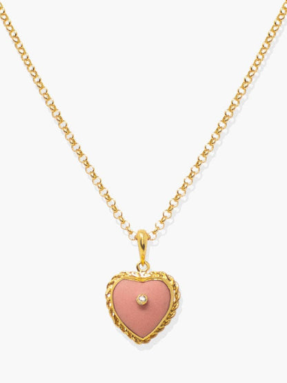 Lovelight Gold-Plated Pink Heart Necklace