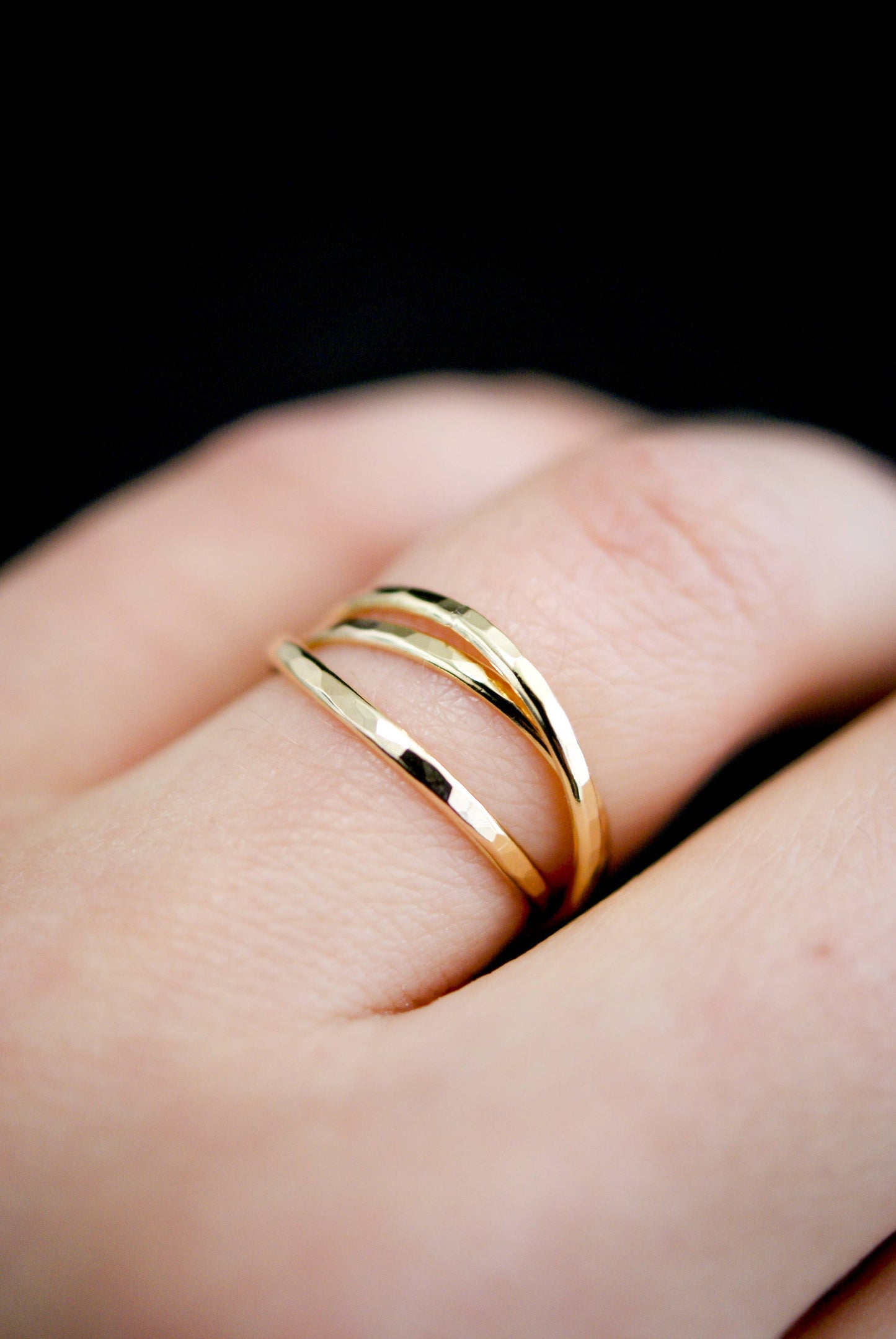 Thin Interlocking Set of 3 Rings