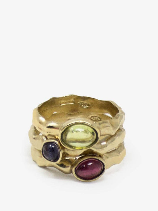 Cosmo Set of Three Gold-plated Rings