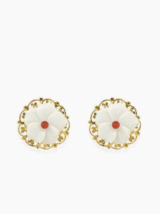 Petals Coral Stud Earrings